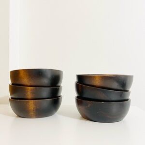 Weston Bowl Mill Set Of 6 Vintage Small Wooden Bowls